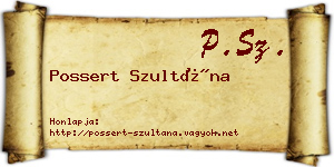 Possert Szultána névjegykártya